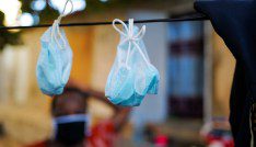 Face masks hung out to dry as the spread of the coronavirus disease (COVID-19) continues, in Yoff neighbourhood, Dakar, Senegal January 26, 2021. REUTERS/Zohra Bensemra