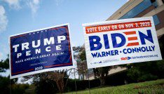Biden’s nominees would bring diversity to the Fed—if they’re confirmed 4 FILE PHOTO: Yard signs supporting U.S. President Donald Trump and Democratic U.S. presidential nominee and former Vice President Joe Biden are seen outside of an early voting site at the Fairfax County Government Center in Fairfax, Virginia, U.S., September 18, 2020. REUTERS/Al Drago/File Photo