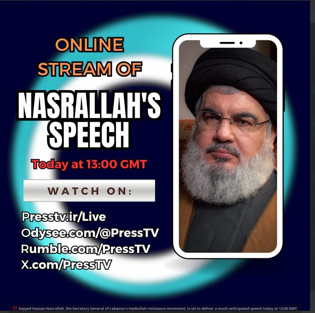 Israel-Hamas | Hizbollah | Nasrallah Livestream (Today) | Speevr